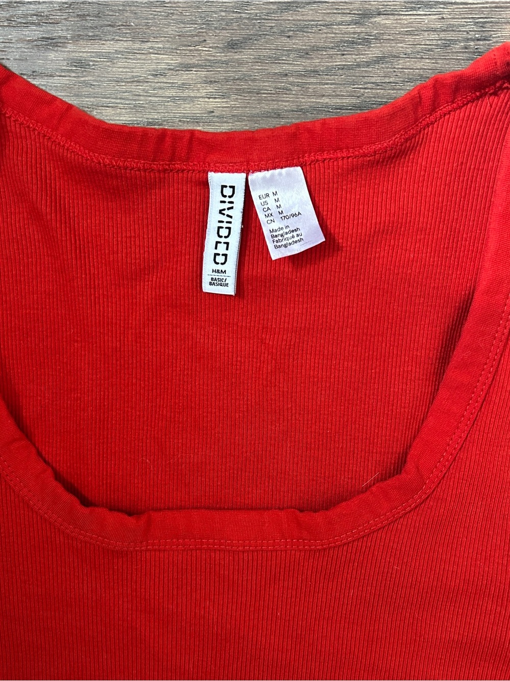 H&M Red Ribbed Mini Tank Dress - Picture 4 of 5